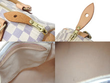 Load image into Gallery viewer, 極美品 LOUIS VUITTON ルイヴィトン スピーディ35 ダミエ アズール ハンドバッグ N41535 ホワイト ベージュ 中古 4c071653