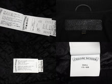 Load image into Gallery viewer, 極美品 CHROME HEARTS クロムハーツ レターマン クロスレザーパッチ ブラック カシミヤ シルク ジャケット S 中古 4c071658