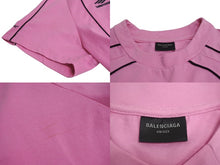 Load image into Gallery viewer, BALENCIAGA バレンシアガ 24SS PARIS SOCCER 半袖Tシャツ ピンク パリス サッカー オーバーサイズ 777705 サイズ1 美品 中古 4c071704