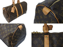 画像をギャラリービューアに読み込む, LOUIS VUITTON ルイヴィトン モノグラム キーポル45 ボストンバッグ M41428 ブラウン ゴールド金具 美品 中古 4c071834