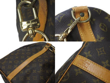 画像をギャラリービューアに読み込む, LOUIS VUITTON ルイヴィトン キーポルバンドリエール55 ボストンバッグ M41414 モノグラム PVC レザー ブラウン 美品 中古 4c071864