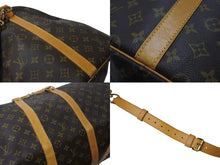 画像をギャラリービューアに読み込む, LOUIS VUITTON ルイヴィトン キーポルバンドリエール55 ボストンバッグ M41414 モノグラム PVC レザー ブラウン 美品 中古 4c071864