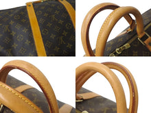 画像をギャラリービューアに読み込む, LOUIS VUITTON ルイヴィトン キーポルバンドリエール55 ボストンバッグ M41414 モノグラム PVC レザー ブラウン 美品 中古 4c071864