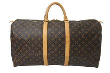 画像をギャラリービューアに読み込む, LOUIS VUITTON ルイヴィトン キーポル55 ボストンバッグ M41414 モノグラム ブラウン ゴールド金具 美品 中古 4c071879