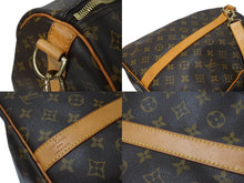 画像をギャラリービューアに読み込む, LOUIS VUITTON ルイヴィトン キーポルバンドリエール60 ボストンバッグ M41412 モノグラム PVC ヌメ革 ブラウン 美品 中古 4c072488