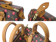 画像をギャラリービューアに読み込む, LOUIS VUITTON ルイヴィトン モノグラムチェリー スピーディ25 ハンドバッグ M95009 村上隆 ブラウン 美品 中古 4c072633