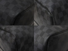画像をギャラリービューアに読み込む, LOUISVUITTON ルイヴィトン キーポルバンドリエール 45 ボストンバッグ N41418 ダミエグラフィット PVC レザー 美品 中古 4c072791