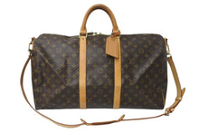 Load image into Gallery viewer, LOUIS VUITTON ルイヴィトン キーポル バンドリエール 50 ボストンバッグ PVC ヌメ革 M41416 美品 中古 4c072797