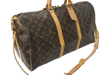 Load image into Gallery viewer, LOUIS VUITTON ルイヴィトン キーポル バンドリエール 50 ボストンバッグ PVC ヌメ革 M41416 美品 中古 4c072797