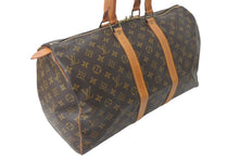 画像をギャラリービューアに読み込む, LOUIS VUITTON ルイヴィトン キーポル45ボストンバッグ M41428 モノグラム ブラウン PVC ヌメ革 レザー 中古 4c072897