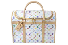 Load image into Gallery viewer, 新品未使用 LOUIS VUITTON ルイヴィトン LV x TM サック・シアン NM M13741 ドッグバッグ モノグラム マルチカラー ホワイト 村上隆 中古 4c073196