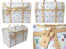 Load image into Gallery viewer, 新品未使用 LOUIS VUITTON ルイヴィトン LV x TM サック・シアン NM M13741 ドッグバッグ モノグラム マルチカラー ホワイト 村上隆 中古 4c073196