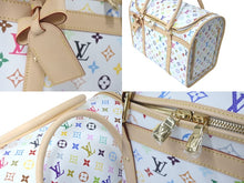 Load image into Gallery viewer, 新品未使用 LOUIS VUITTON ルイヴィトン LV x TM サック・シアン NM M13741 ドッグバッグ モノグラム マルチカラー ホワイト 村上隆 中古 4c073196