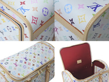 Load image into Gallery viewer, 新品未使用 LOUIS VUITTON ルイヴィトン LV x TM サック・シアン NM M13741 ドッグバッグ モノグラム マルチカラー ホワイト 村上隆 中古 4c073196