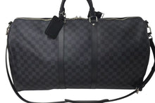 Load image into Gallery viewer, 新品同様 LOUIS VUITTON ルイヴィトン キーポル バンドリエール55 ボストンバッグ N41413 ダミエグラフィット ブラック 中古 4c073245