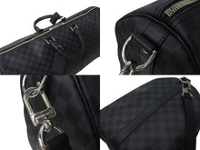 Load image into Gallery viewer, 新品同様 LOUIS VUITTON ルイヴィトン キーポル バンドリエール55 ボストンバッグ N41413 ダミエグラフィット ブラック 中古 4c073245