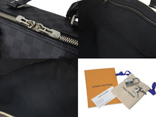 Load image into Gallery viewer, 新品同様 LOUIS VUITTON ルイヴィトン キーポル バンドリエール55 ボストンバッグ N41413 ダミエグラフィット ブラック 中古 4c073245
