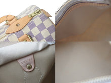 Load image into Gallery viewer, 新品同様 LOUIS VUITTON ルイヴィトン スピーディ25 ハンドバッグ N41371 ダミエアズールキャンバス ホワイト ブラウン 中古 4c073357