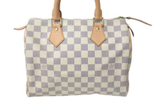 Load image into Gallery viewer, 新品同様 LOUIS VUITTON ルイヴィトン スピーディ25 ハンドバッグ N41371 ダミエアズールキャンバス ホワイト ブラウン 中古 4c073357