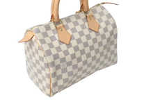 Load image into Gallery viewer, 新品同様 LOUIS VUITTON ルイヴィトン スピーディ25 ハンドバッグ N41371 ダミエアズールキャンバス ホワイト ブラウン 中古 4c073357