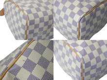 Load image into Gallery viewer, 新品同様 LOUIS VUITTON ルイヴィトン スピーディ25 ハンドバッグ N41371 ダミエアズールキャンバス ホワイト ブラウン 中古 4c073357