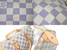 Load image into Gallery viewer, 新品同様 LOUIS VUITTON ルイヴィトン スピーディ25 ハンドバッグ N41371 ダミエアズールキャンバス ホワイト ブラウン 中古 4c073357