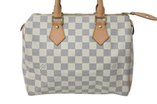 Load image into Gallery viewer, 新品同様 LOUIS VUITTON ルイヴィトン スピーディ25 ハンドバッグ N41371 ダミエアズールキャンバス ホワイト ブラウン 中古 4c073358
