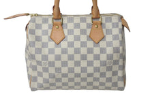 Load image into Gallery viewer, 新品同様 LOUIS VUITTON ルイヴィトン スピーディ25 ハンドバッグ N41371 ダミエアズールキャンバス ホワイト ブラウン 中古 4c073358