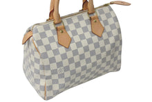 Load image into Gallery viewer, 新品同様 LOUIS VUITTON ルイヴィトン スピーディ25 ハンドバッグ N41371 ダミエアズールキャンバス ホワイト ブラウン 中古 4c073358