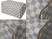 Load image into Gallery viewer, 新品同様 LOUIS VUITTON ルイヴィトン スピーディ25 ハンドバッグ N41371 ダミエアズールキャンバス ホワイト ブラウン 中古 4c073358