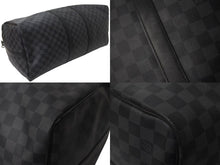画像をギャラリービューアに読み込む, LOUIS VUITTON ルイヴィトン キーポル バンドリエール55 ボストンバッグ N41413 ダミエグラフィット ブラック 美品 中古 44c073710