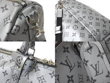 Load image into Gallery viewer, LOUIS VUITTON ルイヴィトン キーポル バンドリエール50 ボストンバッグ M43848 モノグラム 18SS シルバー PVC レザー 美品 中古 4c073978