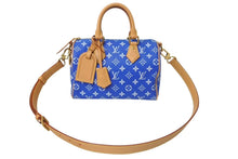 Load image into Gallery viewer, 新品未使用 LOUIS VUITTON ルイヴィトン スピーディ P9 バンドリエール 25 ボストンバッグ M24424 ブルー ホワイト 中古 4c073984