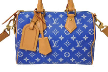 Load image into Gallery viewer, 新品未使用 LOUIS VUITTON ルイヴィトン スピーディ P9 バンドリエール 25 ボストンバッグ M24424 ブルー ホワイト 中古 4c073984