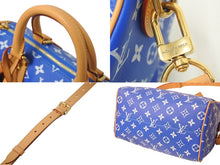 Load image into Gallery viewer, 新品未使用 LOUIS VUITTON ルイヴィトン スピーディ P9 バンドリエール 25 ボストンバッグ M24424 ブルー ホワイト 中古 4c073984