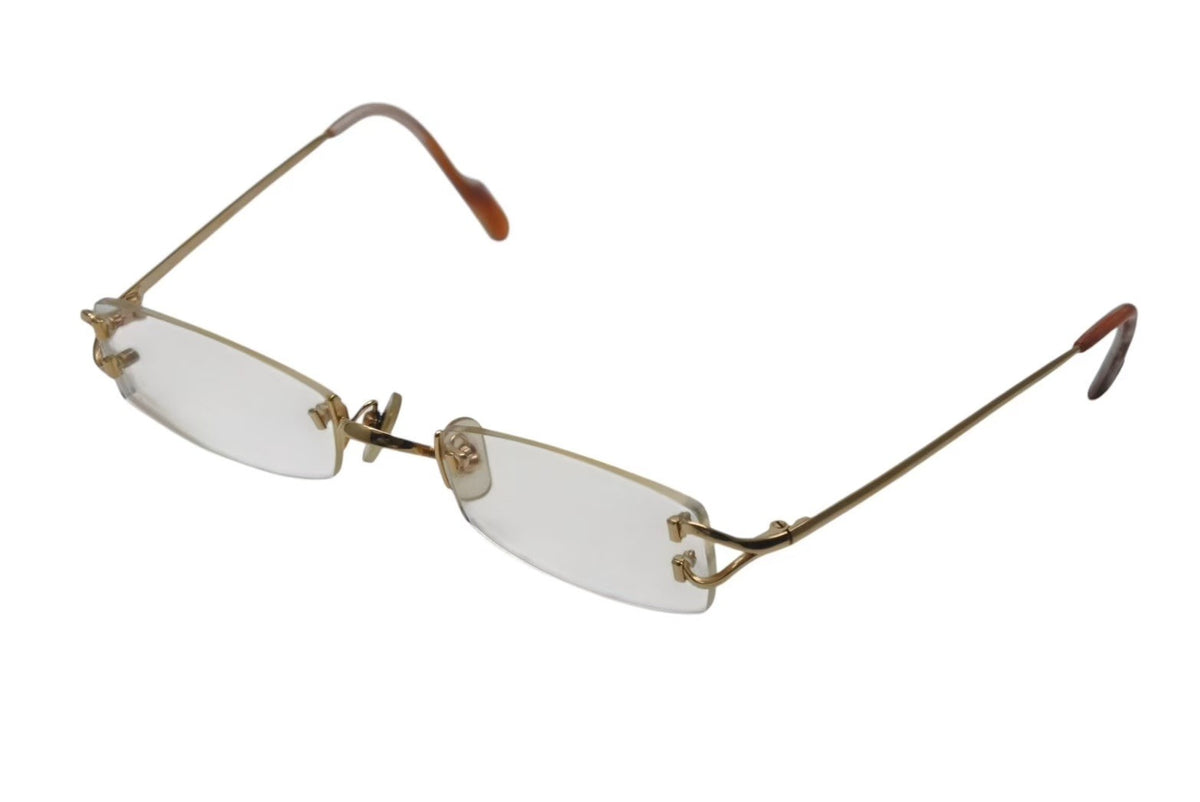 CARTIER カルティエ ツーポイント メガネ ゴールド オレンジ