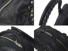 Load image into Gallery viewer, BALENCIAGA バレンシアガ マトラッセ シティ ハンドバッグ ブラック カーフ シルバー金具 ミニボストン 鞄 168031 美品 中古 4c074324