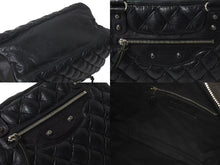 Load image into Gallery viewer, BALENCIAGA バレンシアガ マトラッセ シティ ハンドバッグ ブラック カーフ シルバー金具 ミニボストン 鞄 168031 美品 中古 4c074324