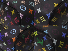 Load image into Gallery viewer, 新品未使用 LOUIS VUITTON ルイヴィトン LV × TM キーポル・バンドリエール 50 マルチカラー ブラック 村上隆 M13745 シルバー金具 中古 4c074329