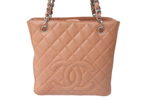 Load image into Gallery viewer, 極美品 CHANEL シャネル マトラッセ PST キャビアスキン サーモンピンク ハンドバッグ A20994 シルバー金具 中古 4c074362