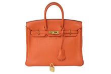 Load image into Gallery viewer, HERMES エルメス バーキン25 ハンドバッグ T刻印 トゴ カプシーヌ ゴールド金具 美品 中古 4c074464