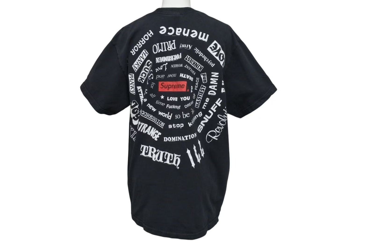 送料無料 日本 シュプリーム Supreme 半袖Tシャツ TEE PRINT SPIRAL Tシャツ(半袖+袖なし)