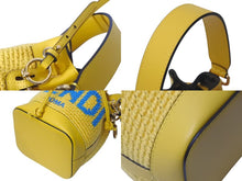 Load image into Gallery viewer, 極美品 FENDI フェンディ モントレゾール ミニ 2WAYバッグ ハンドバッグ ショルダーバッグ 8BS010 イエロー ブルー 中古 4c074822