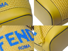 Load image into Gallery viewer, 極美品 FENDI フェンディ モントレゾール ミニ 2WAYバッグ ハンドバッグ ショルダーバッグ 8BS010 イエロー ブルー 中古 4c074822