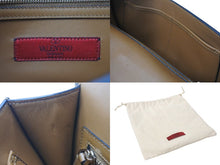 Load image into Gallery viewer, VALENTINO ヴァレンティノ ハンドバッグ ロックスタッズ イタリア製 レザー ブラウン ピンク ゴールド金具 美品 中古 4c074838