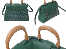 Load image into Gallery viewer, 極美品 GOYARD ゴヤール サイゴン ミニ ソフトバッグ 2WAY ハンドバッグ SAIGONMINTY09CL09P グリーン シルバー金具 中古 4c075053
