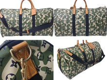 画像をギャラリービューアに読み込む, LOUIS VUITTON ルイヴィトン キーポル バンドリエール55 ボストンバッグ M95774 モノグラモフラージュ 村上隆 廃盤 美品 中古 4c075072