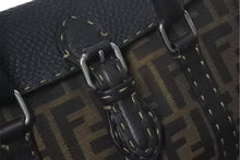 Load image into Gallery viewer, FENDI フェンディ ズッカ柄 セレリア ハンドバッグ AL 75443 キャンバス ブラック ブラウン シルバー 金具 美品 中古 4c075208