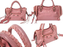 Load image into Gallery viewer, BALENCIAGA バレンシアガ ハンドバッグ Classic Mini City Bag クラシック ミニ シティ ピンク レザー 300295 美品 中古 4c075214