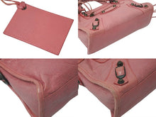 Load image into Gallery viewer, BALENCIAGA バレンシアガ ハンドバッグ Classic Mini City Bag クラシック ミニ シティ ピンク レザー 300295 美品 中古 4c075214